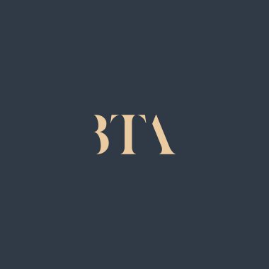 BTA abstract letter logo design. This logo is designed by three abstract letters. clipart