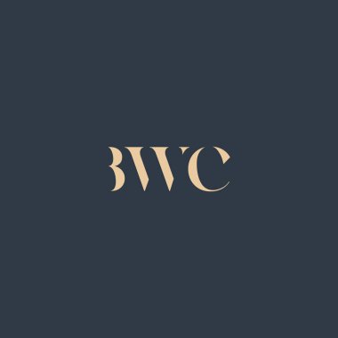 BWC soyut harf logosu tasarımı. Bu logo üç soyut harf tarafından tasarlanmıştır..