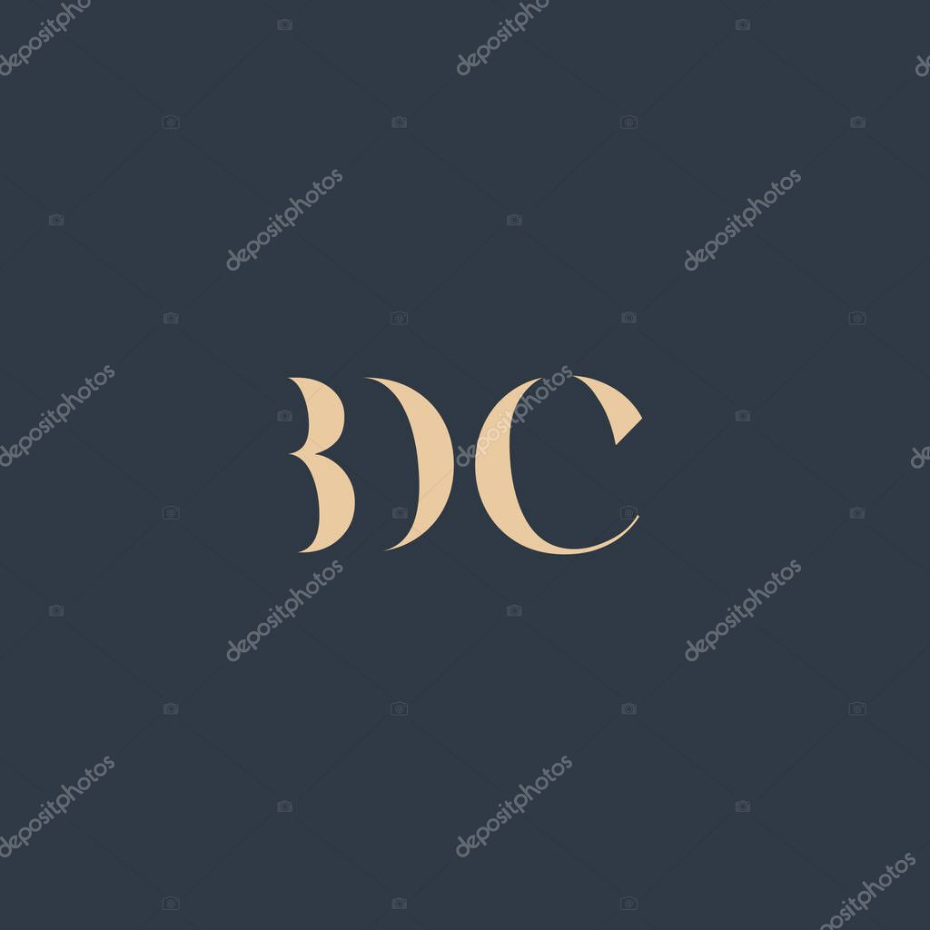 BDC abstract letter logo design. This logo is designed by three abstract letters.