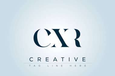 CXR abstract letter logo design. This logo is designed by three abstract letters. clipart