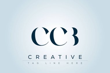 CCB abstract letter logo design. This logo is designed by three abstract letters. clipart