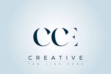 CCE abstract letter logo design. This logo is designed by three abstract letters. clipart