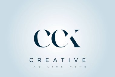 CCK abstract letter logo design. This logo is designed by three abstract letters. clipart