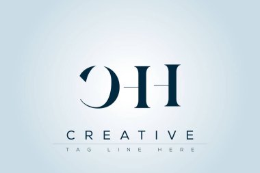 CHH abstract letter logo design. This logo is designed by three abstract letters. clipart