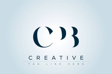 CPB abstract letter logo design. This logo is designed by three abstract letters. clipart