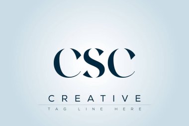 CSC soyut harf logosu tasarımı. Bu logo üç soyut harf tarafından tasarlanmıştır..