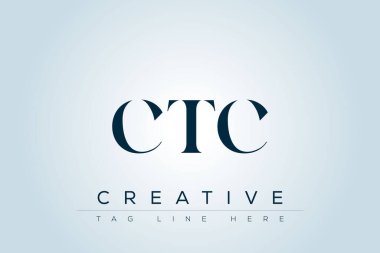 CTC abstract letter logo design. This logo is designed by three abstract letters. clipart