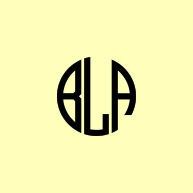Yaratıcı Yuvarlak Harfler BLA Logosu. Bu başlangıç için hangi şirket veya markanın adı uygun olacaktır.