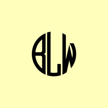 Creative Rounded Initial Letters BLW Logo. It will be suitable for which company or brand name start those initial. clipart