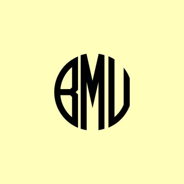 Creative Rounded Initial Letters BMU Logo. It will be suitable for which company or brand name start those initial. clipart