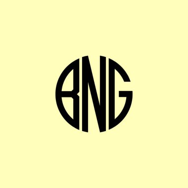 Creative Rounded Initial Letters BNG Logo. It will be suitable for which company or brand name start those initial. clipart