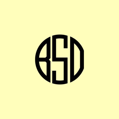 Yaratıcı Yuvarlak Harfler BSO logosu. Bu başlangıç için hangi şirket veya markanın adı uygun olacaktır.