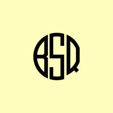 Yaratıcı Yuvarlak Harfler BSQ logosu. Bu başlangıç için hangi şirket veya markanın adı uygun olacaktır.
