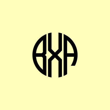 Yaratıcı Yuvarlak Harfler BXA logosu. Bu başlangıç için hangi şirket veya markanın adı uygun olacaktır.