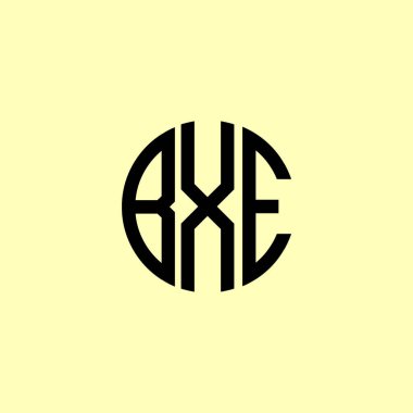 Yaratıcı Yuvarlak Harfler BXA logosu. Bu başlangıç için hangi şirket veya markanın adı uygun olacaktır.