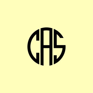Yaratıcı Yuvarlak Harfler CAS Logosu. Bu başlangıç için hangi şirket veya markanın adı uygun olacaktır.