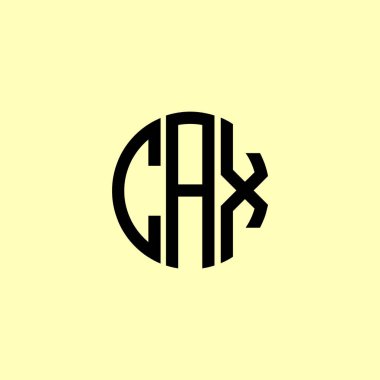 Yaratıcı Yuvarlak Baş harfler CAX logosu. Bu başlangıç için hangi şirket veya markanın adı uygun olacaktır.