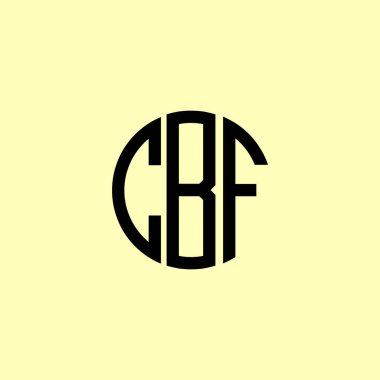 Yaratıcı Yuvarlak Baş harfler CBF logosu. Bu başlangıç için hangi şirket veya markanın adı uygun olacaktır.