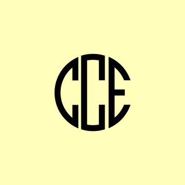 Yaratıcı Yuvarlak Harfler CCE logosu. Bu başlangıç için hangi şirket veya markanın adı uygun olacaktır.