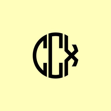 Yaratıcı Yuvarlak Harfler CCX logosu. Bu başlangıç için hangi şirket veya markanın adı uygun olacaktır.