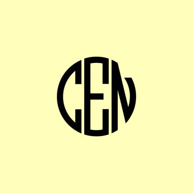 Yaratıcı Yuvarlak Harfler CEN logosu. Bu başlangıç için hangi şirket veya markanın adı uygun olacaktır.