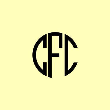 Yaratıcı Yuvarlak Harfler CFC Logosu. Bu başlangıç için hangi şirket veya markanın adı uygun olacaktır.