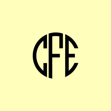 Yaratıcı Yuvarlak Harfler CFE Logosu. Bu başlangıç için hangi şirket veya markanın adı uygun olacaktır.