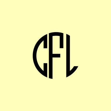 Yaratıcı Yuvarlak Harfler CFL Logosu. Bu başlangıç için hangi şirket veya markanın adı uygun olacaktır.