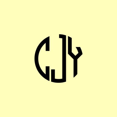 Yaratıcı Yuvarlak Harfler CJY logosu. Bu başlangıç için hangi şirket veya markanın adı uygun olacaktır.