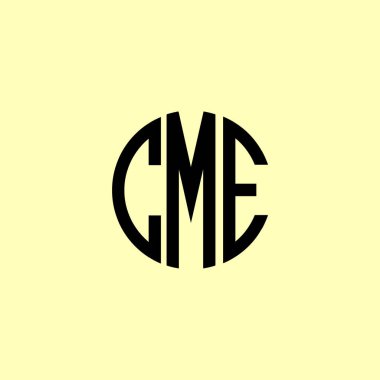 Yaratıcı Yuvarlak Harfler CME Logosu. Bu başlangıç için hangi şirket veya markanın adı uygun olacaktır.