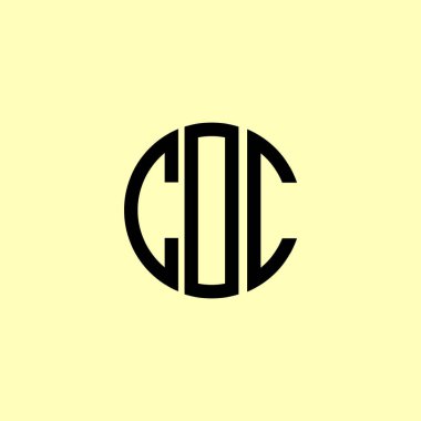 Yaratıcı Yuvarlak Harfler COC logosu. Bu başlangıç için hangi şirket veya markanın adı uygun olacaktır.