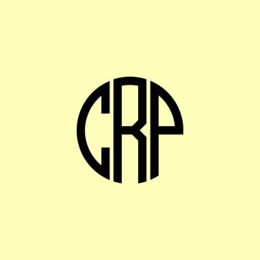Yaratıcı Yuvarlak Harfler CRP Logosu. Bu başlangıç için hangi şirket veya markanın adı uygun olacaktır.