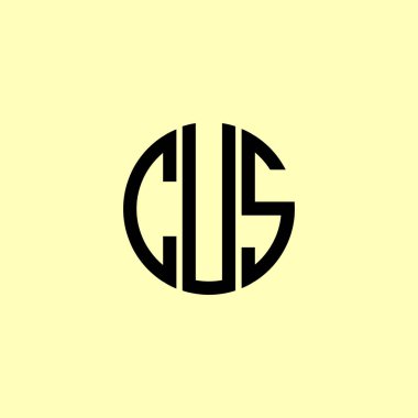 Yaratıcı Yuvarlak Harfler CUS Logosu. Bu başlangıç için hangi şirket veya markanın adı uygun olacaktır.