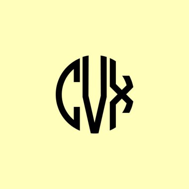 Creative Rounded Initial Letters CVX Logo. It will be suitable for which company or brand name start those initial. clipart