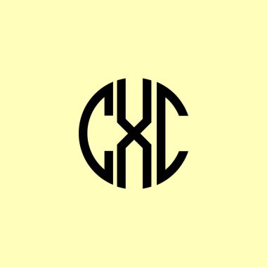 Yaratıcı Yuvarlak Harfler CXC Logosu. Bu başlangıç için hangi şirket veya markanın adı uygun olacaktır.