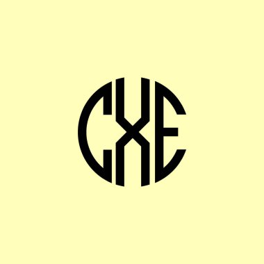 Yaratıcı Yuvarlak Harfler CXE logosu. Bu başlangıç için hangi şirket veya markanın adı uygun olacaktır.