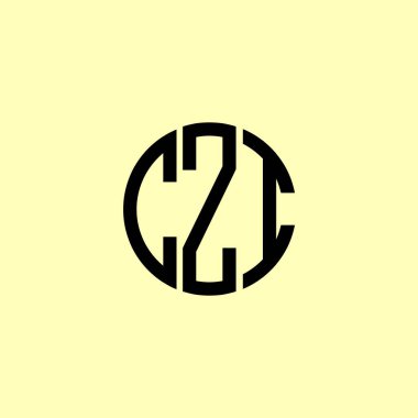 Creative Rounded Initial Letters CZI Logo. It will be suitable for which company or brand name start those initial. clipart