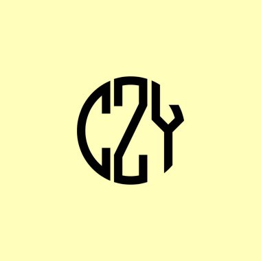 Creative Rounded Initial Letters CZY Logo. It will be suitable for which company or brand name start those initial. clipart