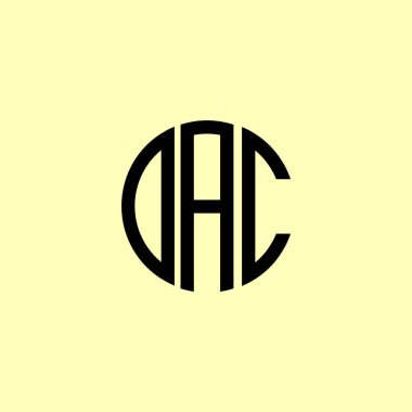 Yaratıcı Yuvarlak Harfler DAC Logosu. Bu başlangıç için hangi şirket veya markanın adı uygun olacaktır.