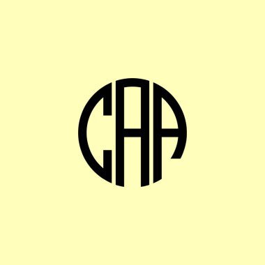 Creative Rounded Initial Letters CAA Logo. It will be suitable for which company or brand name start those initial. clipart