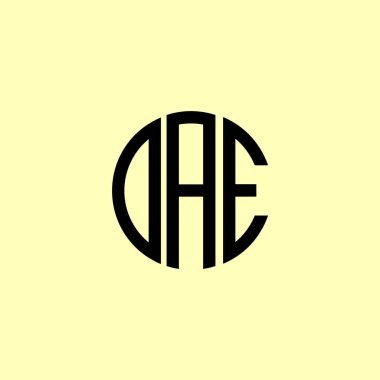 Yaratıcı Yuvarlak Harfler DAE logosu. Bu başlangıç için hangi şirket veya markanın adı uygun olacaktır.