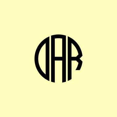 Yaratıcı Yuvarlak Harfler DAR logosu. Bu başlangıç için hangi şirket veya markanın adı uygun olacaktır.