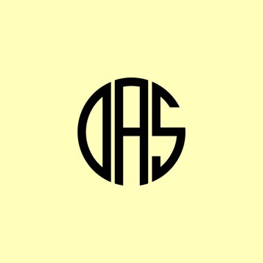 Yaratıcı Yuvarlak Harfler DAS Logosu. Bu başlangıç için hangi şirket veya markanın adı uygun olacaktır.