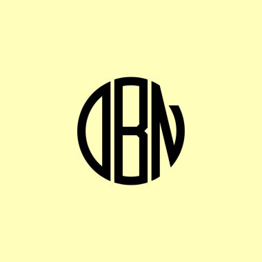Yaratıcı Yuvarlak Harfler DBN Logosu. Bu başlangıç için hangi şirket veya markanın adı uygun olacaktır.