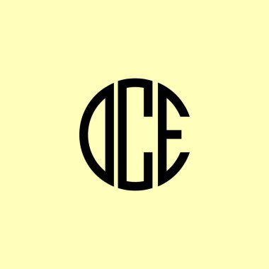 Creative Rounded Initial Letters DCE Logo. It will be suitable for which company or brand name start those initial. clipart