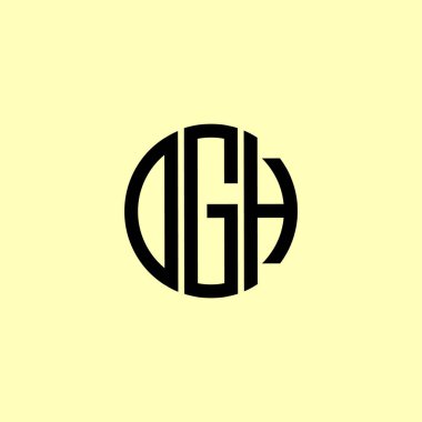 Creative Rounded Initial Letters DGH Logo. It will be suitable for which company or brand name start those initial. clipart