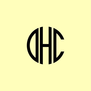 Yaratıcı Yuvarlak Harfler DHC Logosu. Bu başlangıç için hangi şirket veya markanın adı uygun olacaktır.