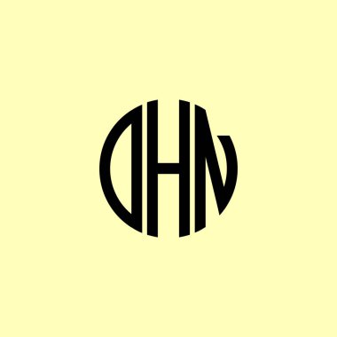 Yaratıcı Yuvarlak Harfler DHN logosu. Bu başlangıç için hangi şirket veya markanın adı uygun olacaktır.