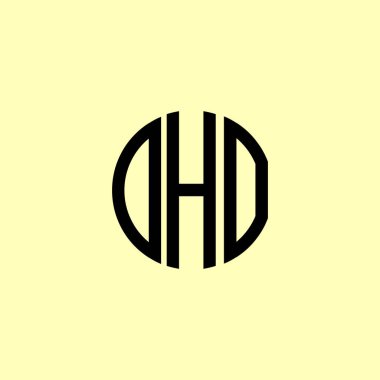 Yaratıcı Yuvarlak Harfler DHD logosu. Bu başlangıç için hangi şirket veya markanın adı uygun olacaktır.