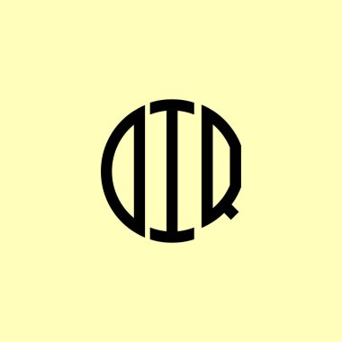 Yaratıcı Yuvarlak Harfler DIQ logosu. Bu başlangıç için hangi şirket veya markanın adı uygun olacaktır.